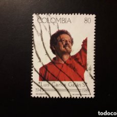 Sellos: COLOMBIA YVERT 967 SERIE COMPLETA USADA 1991 LUIS CARLOS GALÁN PEDIDO MÍNIMO 3€