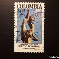 Sellos: COLOMBIA YVERT A-621 SERIE COMPLETA USADA 1978 FACULTAD DE DERECHO, ESCULTURA PEDIDO MÍNIMO 3€