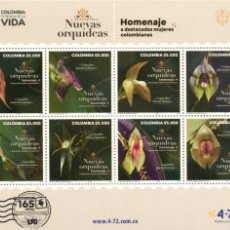 Sellos: O) 2024 COLOMBIA, ORCHIDS - EXOTIC FLOWERS, NEW FLOWERS TRIBUTE TO OUTSTANDING WOMEN OF COLOMBIA, S