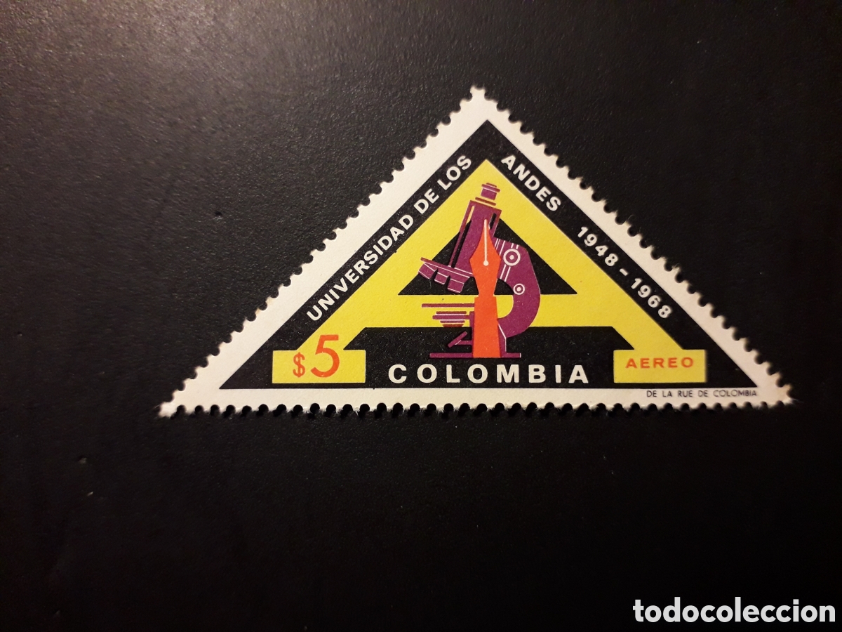 Selos: COLOMBIA YVERT A-493 SERIE COMPLETA NUEVA *** 1969 MICROSCOPIO, UNIV DE LOS ANDES PEDIDO MÍNIMO 3€