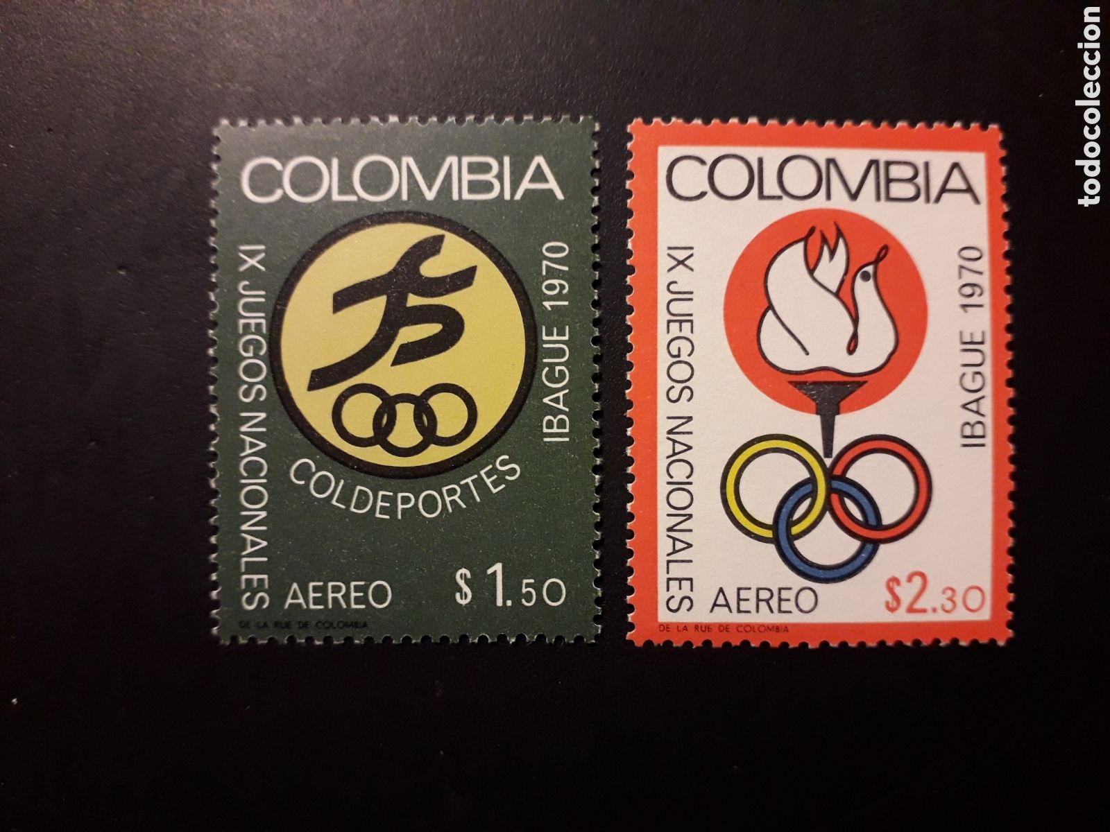 Selos: COLOMBIA YVERT A-506/7 SERIE COMPLETA NUEVA *** 1970 DEPORTES PEDIDO MÍNIMO 3€