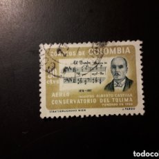 Sellos: COLOMBIA YVERT A-443 SERIE COMPLETA USADA 1964 ALBERTO CASTILLA, MÚSICA PEDIDO MÍNIMO 3€