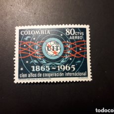Sellos: COLOMBIA YVERT A-447 SERIE COMPLETA NUEVA *** 1965 UIT, TELECOMUNICIONES PEDIDO MÍNIMO 3€