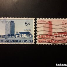 Sellos: COLOMBIA YVERT 505 + A 273 SERIE COMPLETA USADA 1955 HOTEL TEQUENDAMA, IGLESIA PEDIDO MÍNIMO 3€