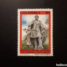 Sellos: COLOMBIA YVERT 978 SERIE COMPLETA NUEVA *** 1992 GENERAL SANTANDER PEDIDO MÍNIMO 3€