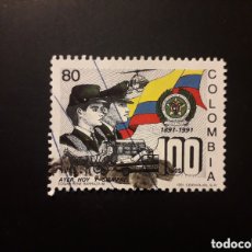Sellos: COLOMBIA YVERT 974 SERIE COMPLETA USADA 1991 POLICÍA NACIONAL PEDIDO MÍNIMO 3€