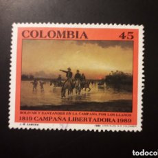 Sellos: COLOMBIA YVERT 936 SELLOS SUELTOS USADO 1989 SANTANDER Y SIMÓN BOLÍVAR PEDIDO MÍNIMO 3€