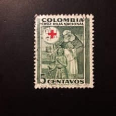 Sellos: COLOMBIA YVERT BE-6 SERIE CTA USADA 1951 CRUZ ROJA FRAY BARTOLOMÉ DE LAS CASAS PEDIDO MÍNIMO 3€