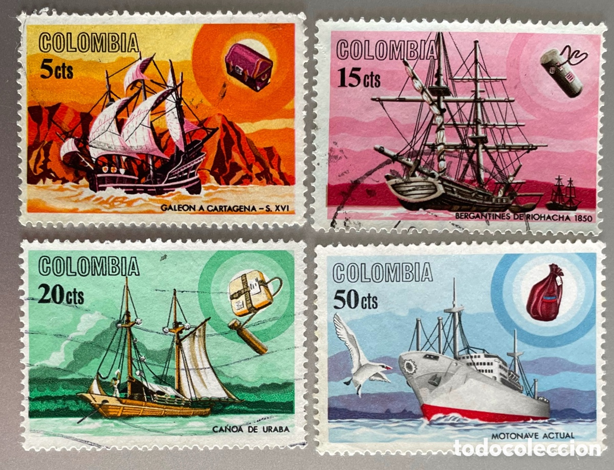 Sellos: Colombia. Correo Mar&iacute;timo. 1966 - Foto 1