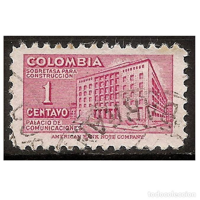 Sellos: COLOMBIA 1949. YVERT 439. EDIFICIO DE CORREOS Y TELEGRAFOS. USADO - Foto 1