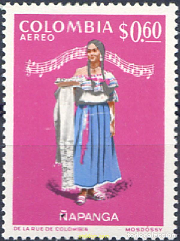 Sellos: 177381 MNH COLOMBIA 1970 TRAJES TIPICOS