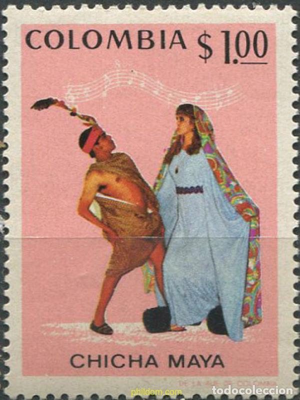 Sellos: 177468 MNH COLOMBIA 1971 COSTUMBRES FOLCLORICAS