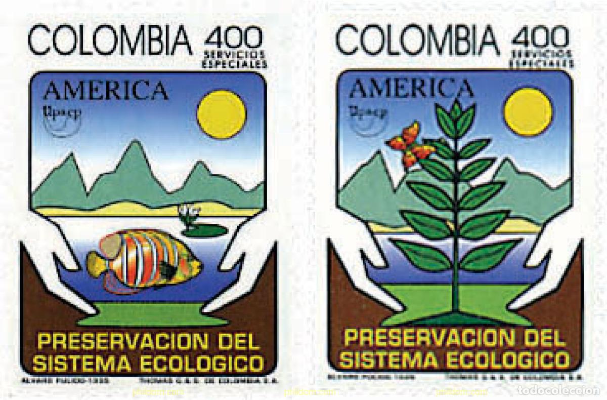 Sellos: 75689 MNH COLOMBIA 1995 AMERICA-UPAEP 1995 - DEFENSA DEL MEDIO AMBIENTE