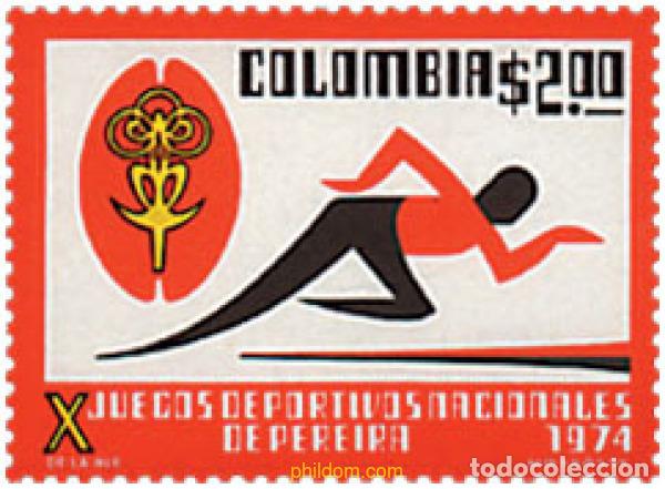 Sellos: 27070 MNH COLOMBIA 1974 10 JUEGOS DEPORTIVOS NACIONALES EN PEREIRA