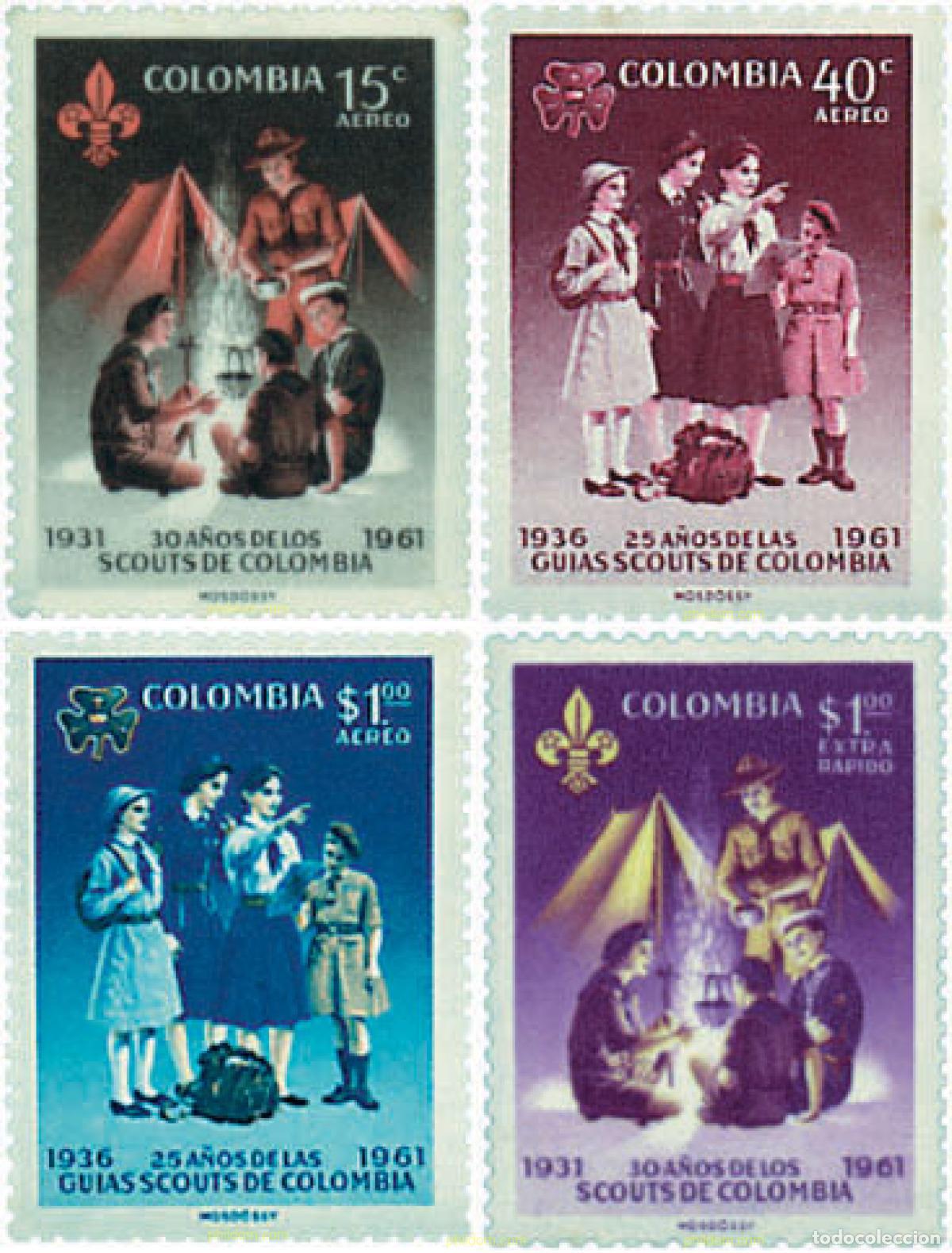 Sellos: 302661 MNH COLOMBIA 1962 ESCULTISMO COLOMBIANO