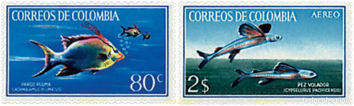 Sellos: 276368 MNH COLOMBIA 1966 PECES