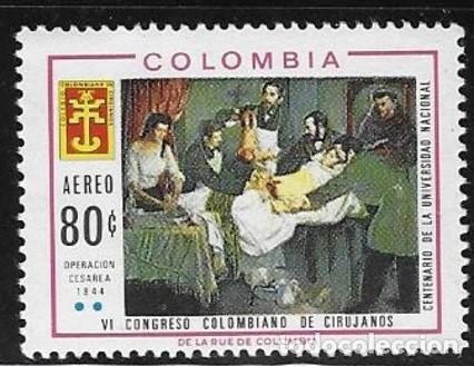 Sellos: COLOMBIA 1967 STAMP MNH CONGRESO COLOMBIANO DE CIRUJANOS CENTENARIO DE LA UNIVERSIDAD NACIONAL