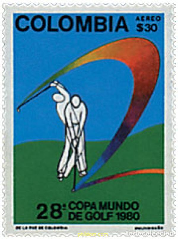 Sellos: 37318 MNH COLOMBIA 1980 28 COPA DEL MUNDO DE GOLF