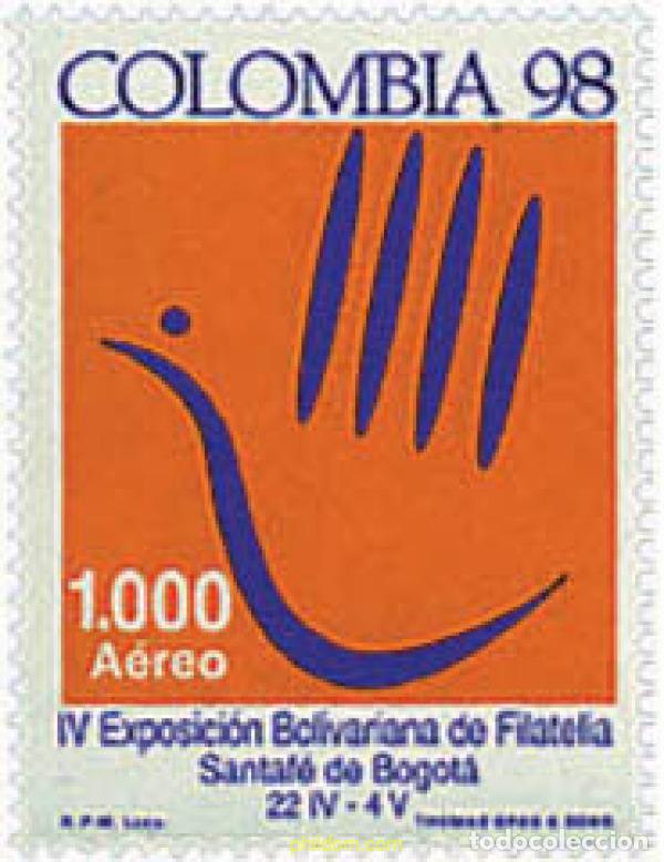 Sellos: 35572 MNH COLOMBIA 1998 BOLIVARIAN 98. EXPOSICI&Oacute;N FILATELICA NACIONAL