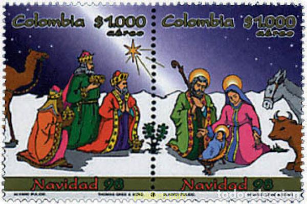 Sellos: 6084 MNH COLOMBIA 1998 NAVIDAD