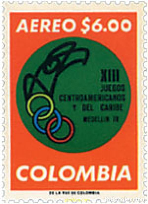 Sellos: 27072 MNH COLOMBIA 1977 13 JUEGOS DEPORTIVOS CENTROAMERICANOS Y DEL CARIBE