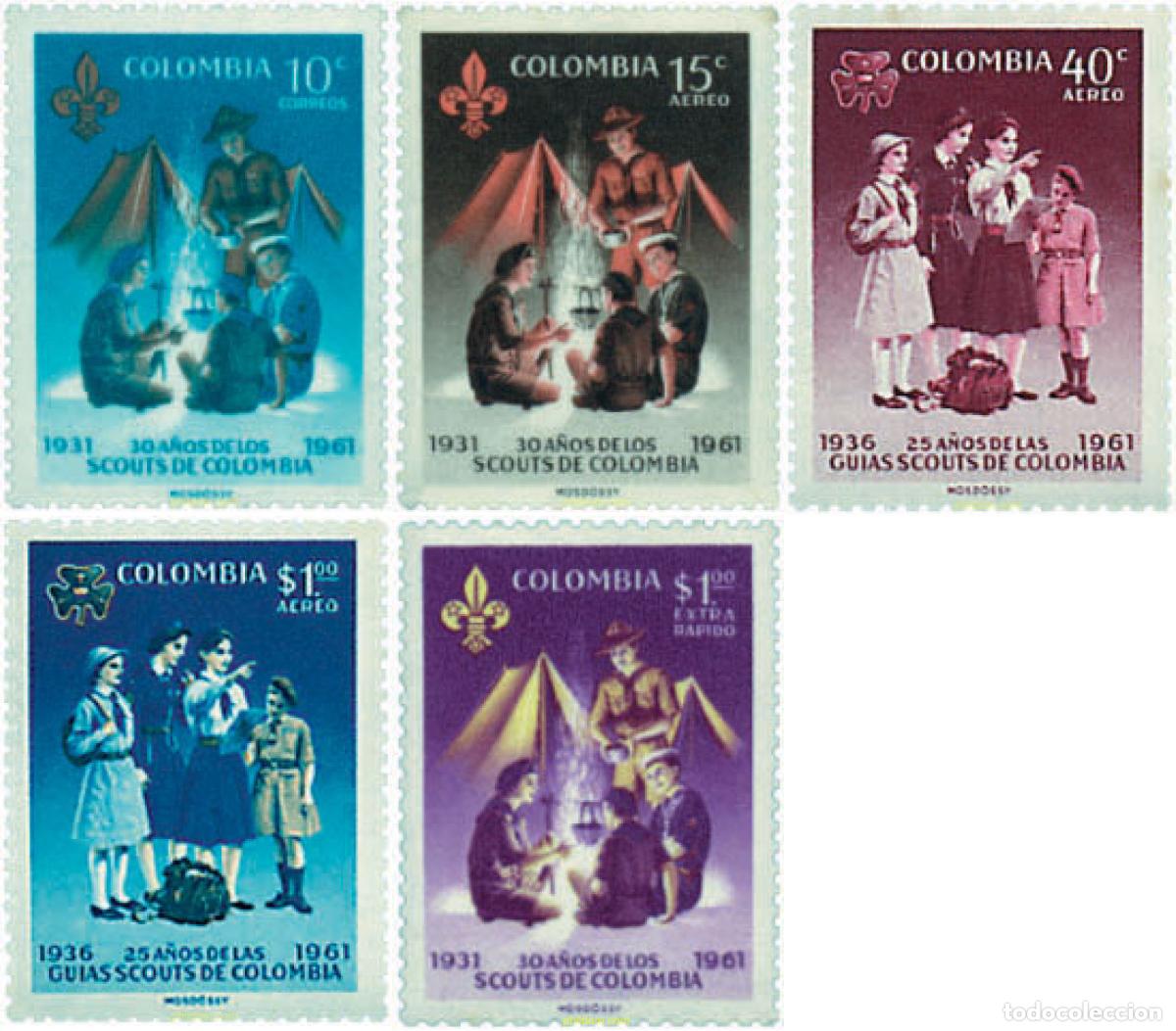 Sellos: 38673 MNH COLOMBIA 1962 ESCULTISMO COLOMBIANO