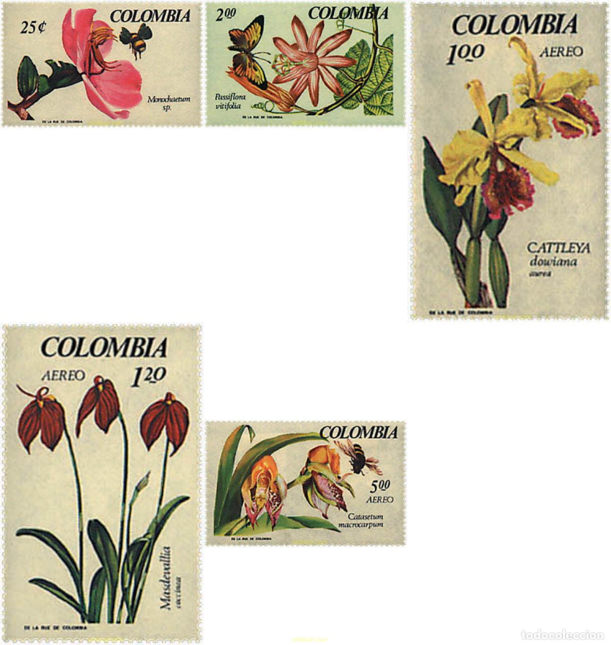 Sellos: 326840 HINGED COLOMBIA 1967 1 EXPOSICION NACIONAL DE ORQUIDEAS EN MEDELLIN
