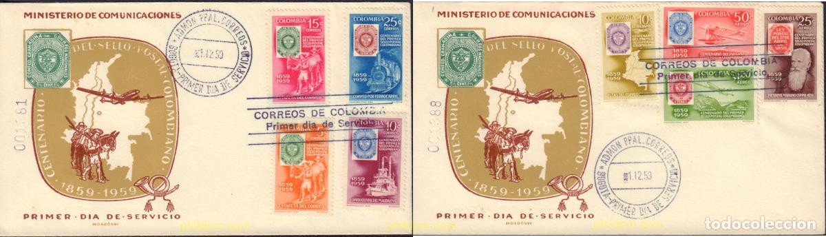 Sellos: 390617 MNH COLOMBIA 1959 CENTENARIO DEL SELLO