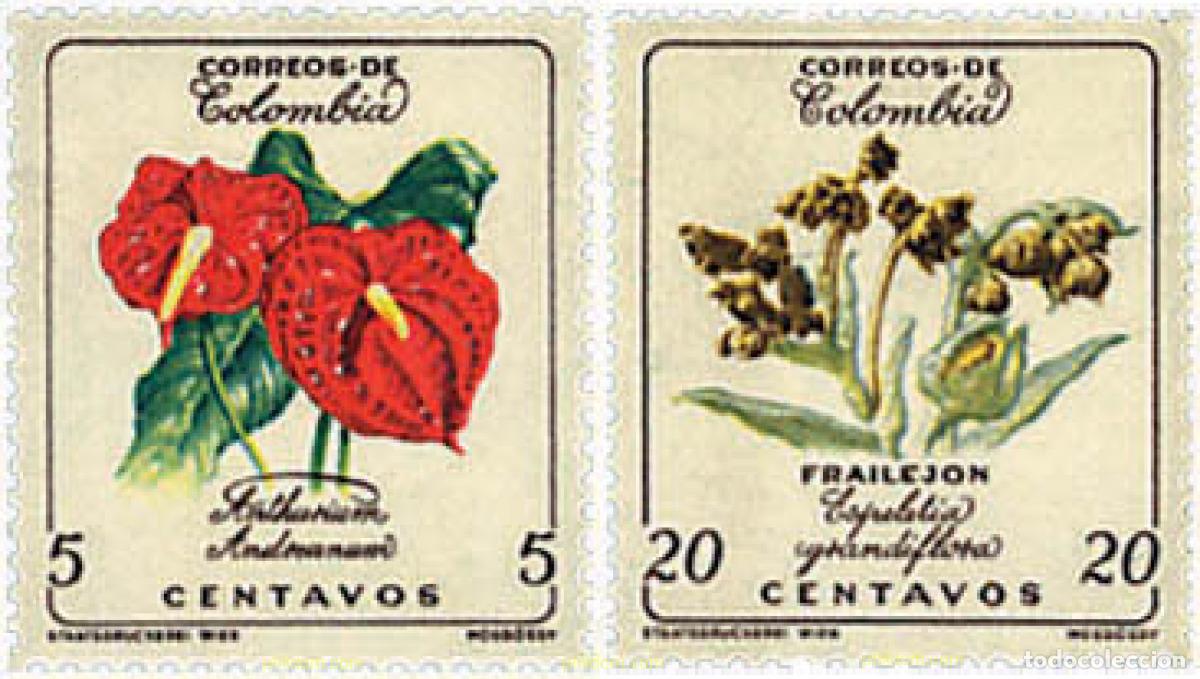 Sellos: 82550 MNH COLOMBIA 1960 FLORES