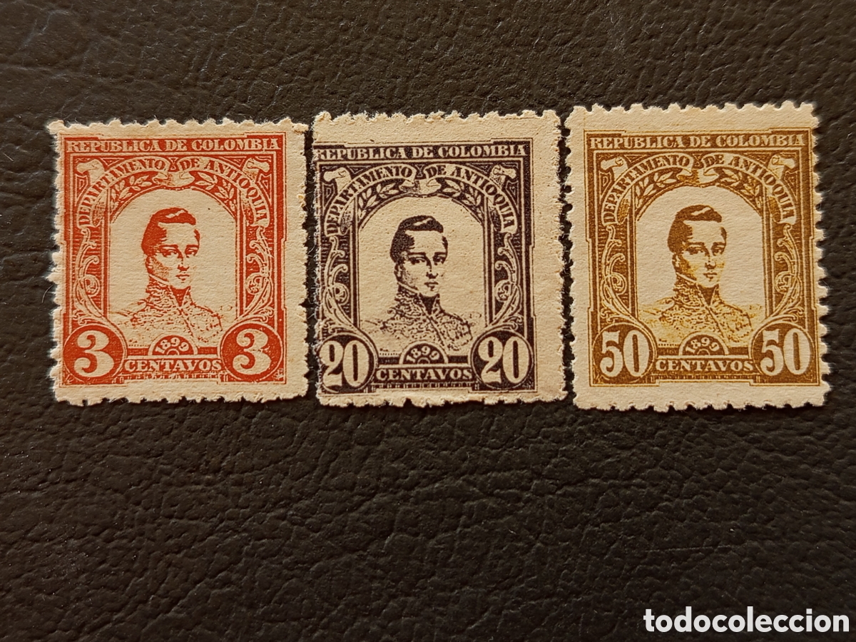 Sellos: Sellos Antioquia Colombia 1899 Jos&eacute; M. C&oacute;rdova 3-20-50 Centavos MH