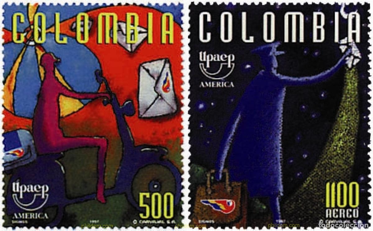 Sellos: 40253 MNH COLOMBIA 1997 AMERICA-UPAEP 1997 - EL CARTERO