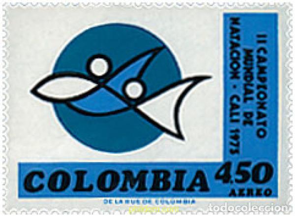 Selos: 27071 MNH COLOMBIA 1974 2 CAMPEONATOS MUNDIALES DE NATACION EN CALI