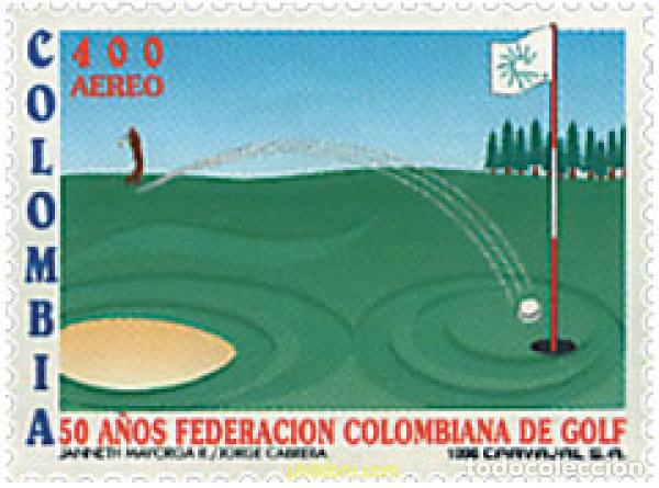 Sellos: 37319 MNH COLOMBIA 1996 50 ANIVERSARIO DE LA FEDERACION COLOMBIANA DE GOLF