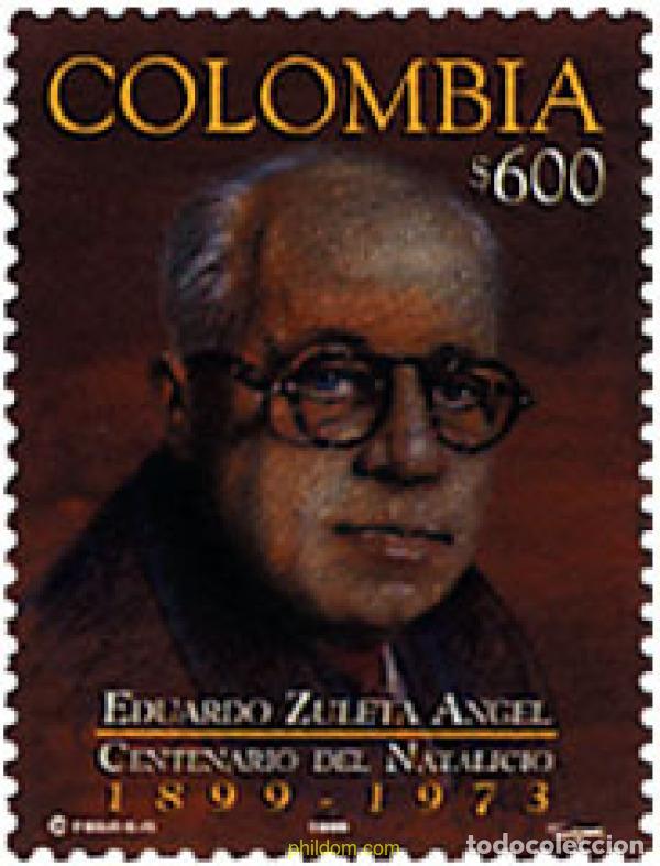 Briefmarken: 51095 MNH COLOMBIA 1999 CENTENARIO DEL NACIMIENTO DE EDUARDO ZULETA ANGEL