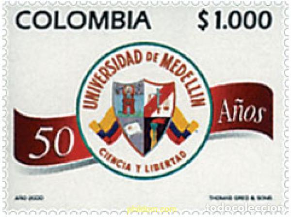 Briefmarken: 51103 MNH COLOMBIA 2000 50 ANIVERSARIO DE LA UNIVERSIDAD DE MEDELLIN
