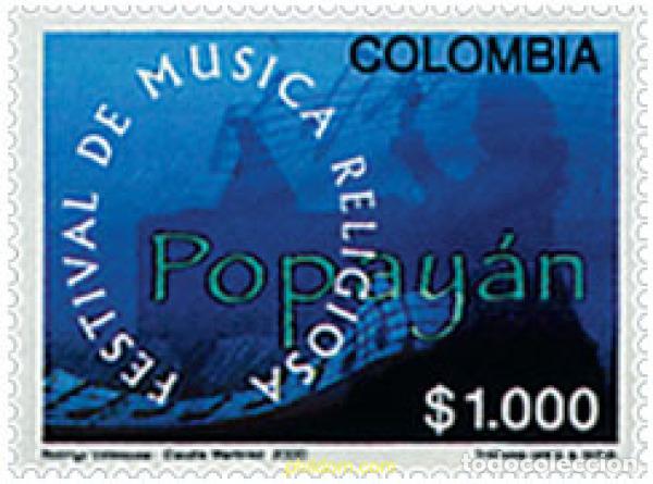 Briefmarken: 51105 MNH COLOMBIA 2000 FESTIVAL DE MUSICA SACRA EN POPAYAN
