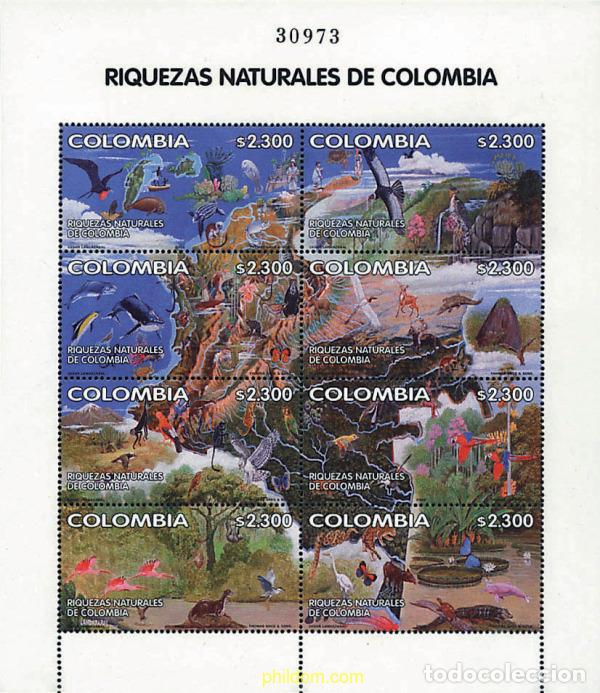 Briefmarken: 186610 MNH COLOMBIA 2002 RIQUEZAS NATURALES DE COLOMBIA