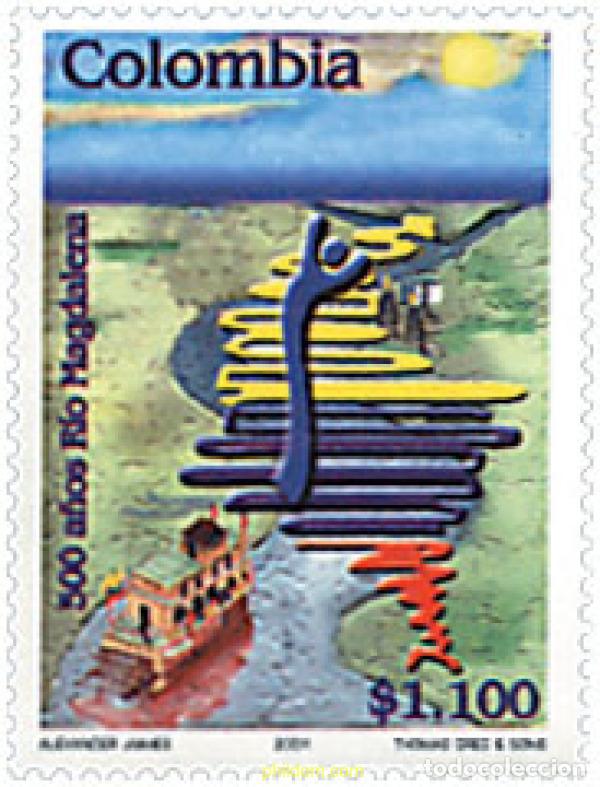 Sellos: 99157 MNH COLOMBIA 2001 500 ANIVERSARIO DEL DESCUBRIMIENTO DEL RIO MAGDALENA