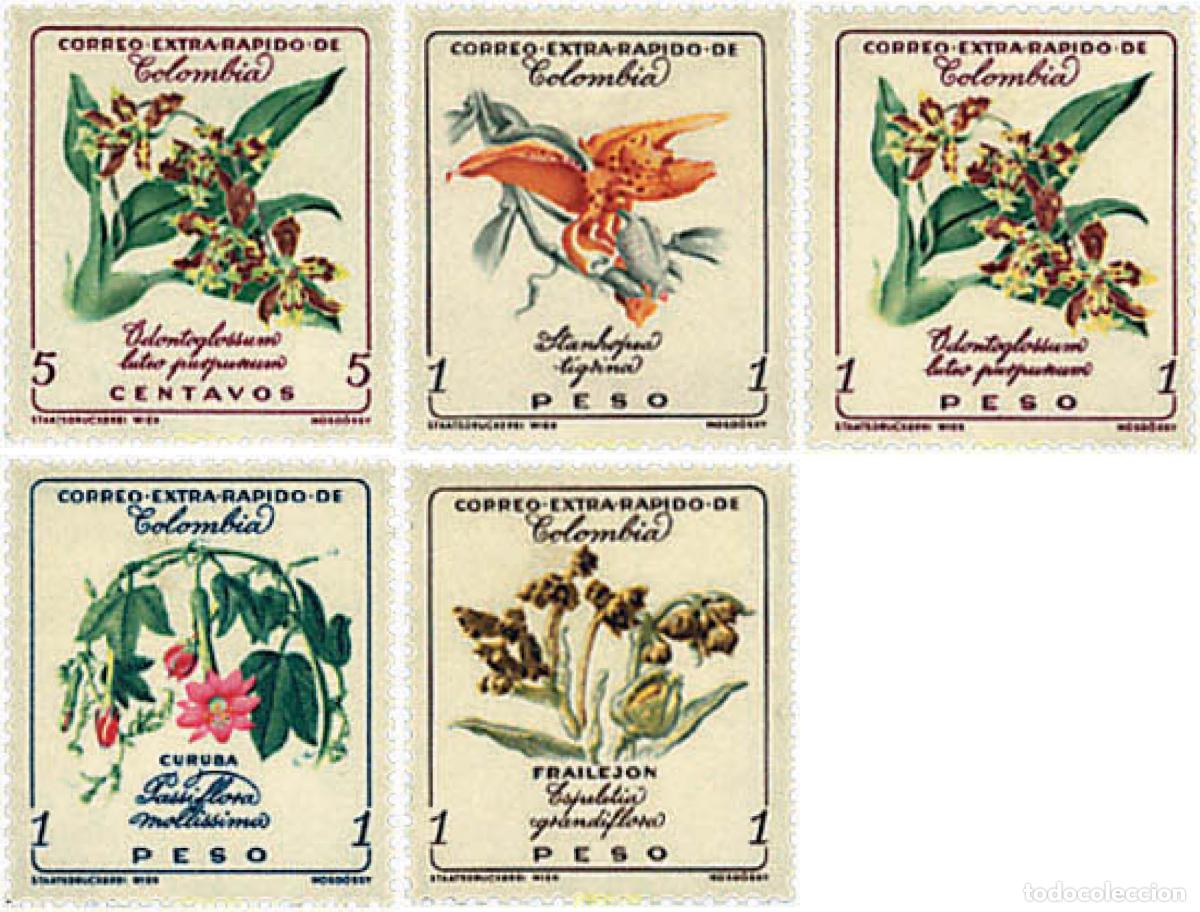 Sellos: 267006 MNH COLOMBIA 1960 FLORES