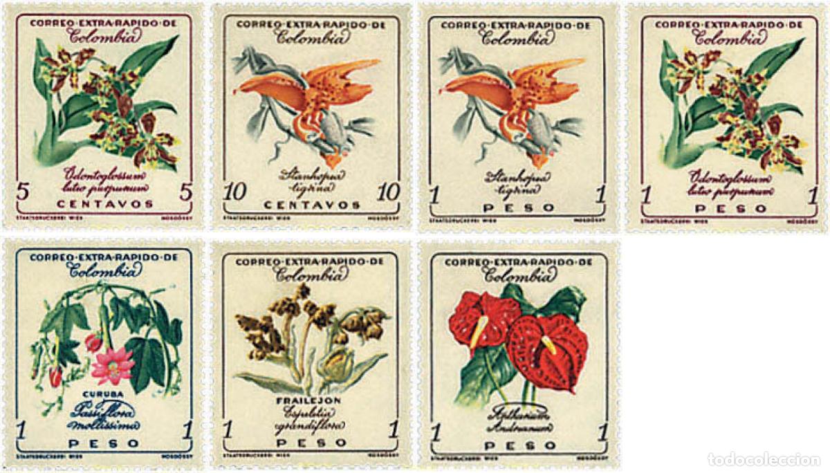 Sellos: 300489 MNH COLOMBIA 1960 FLORES