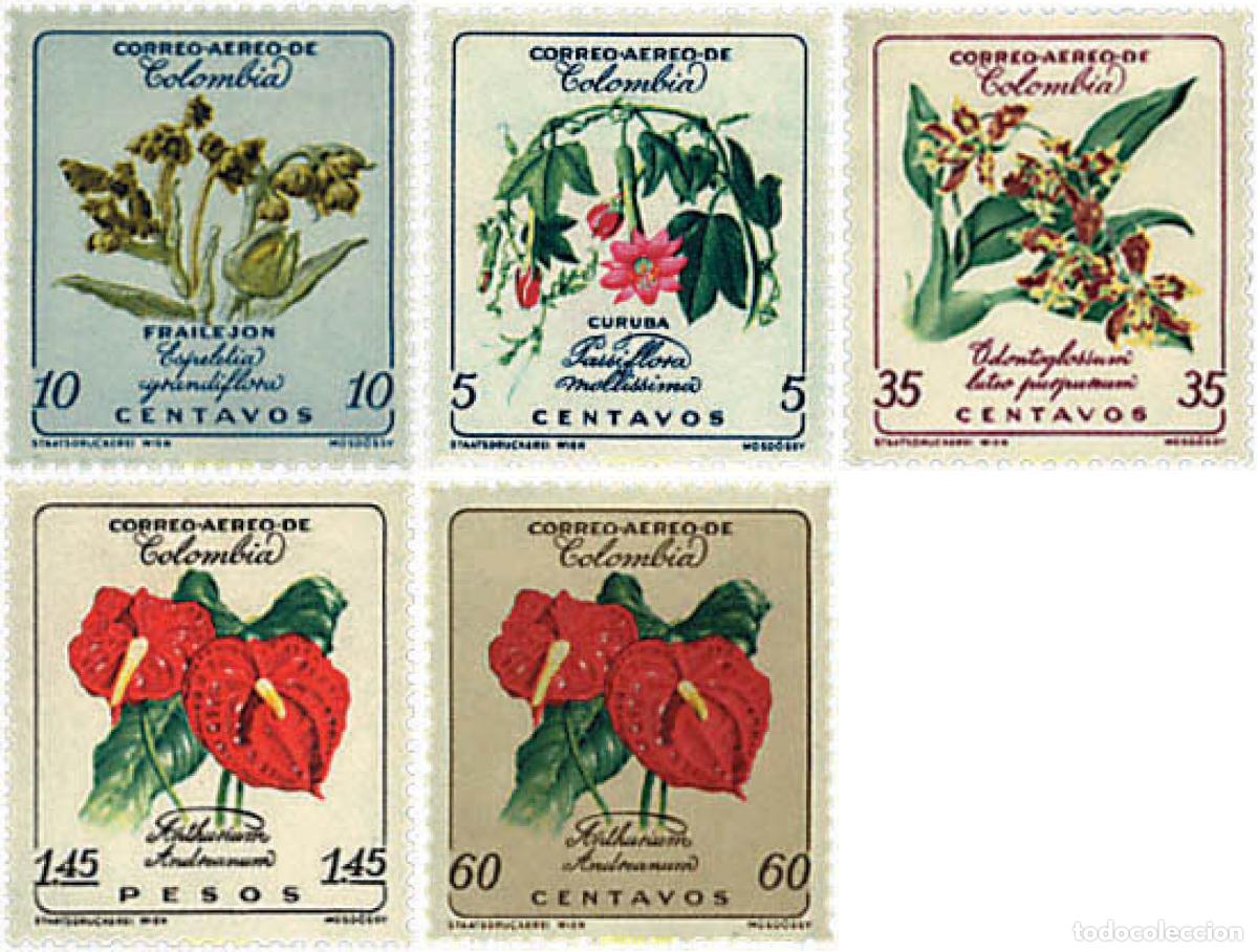 Sellos: 267005 MNH COLOMBIA 1960 FLORES