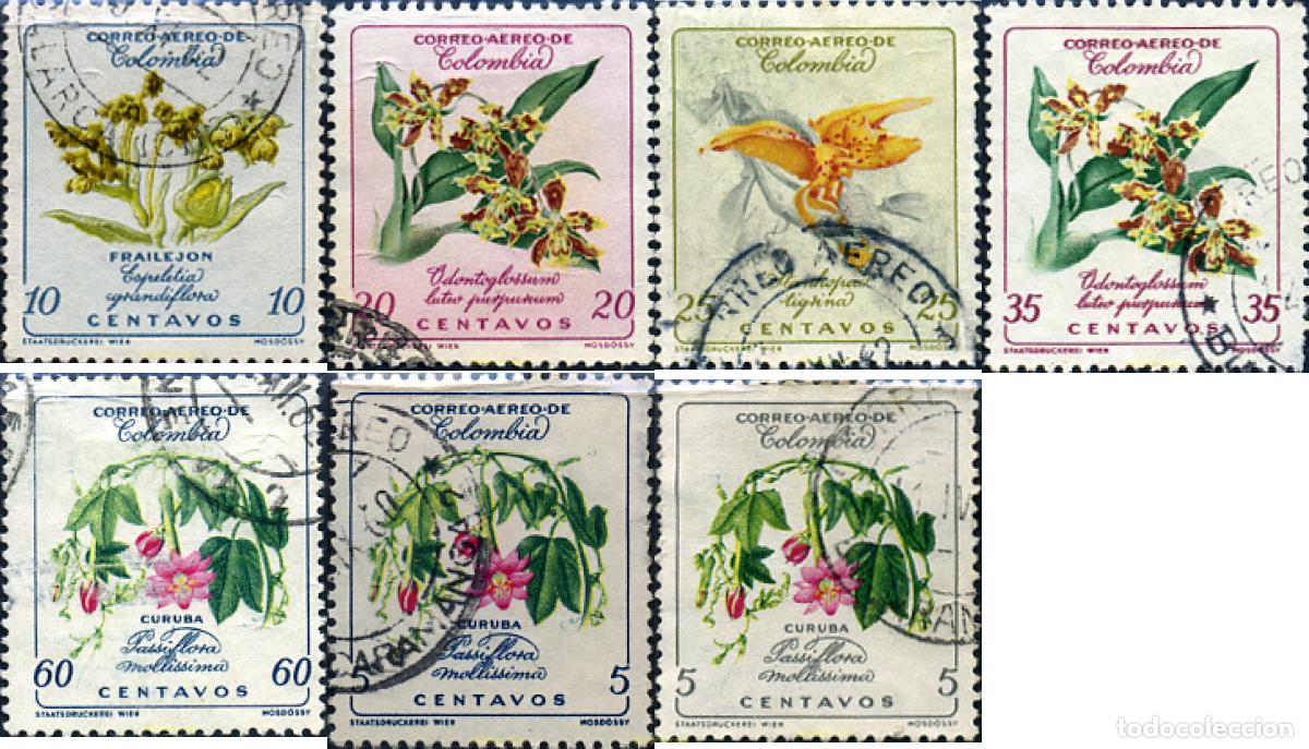 Sellos: 286657 USED COLOMBIA 1960 FLORES
