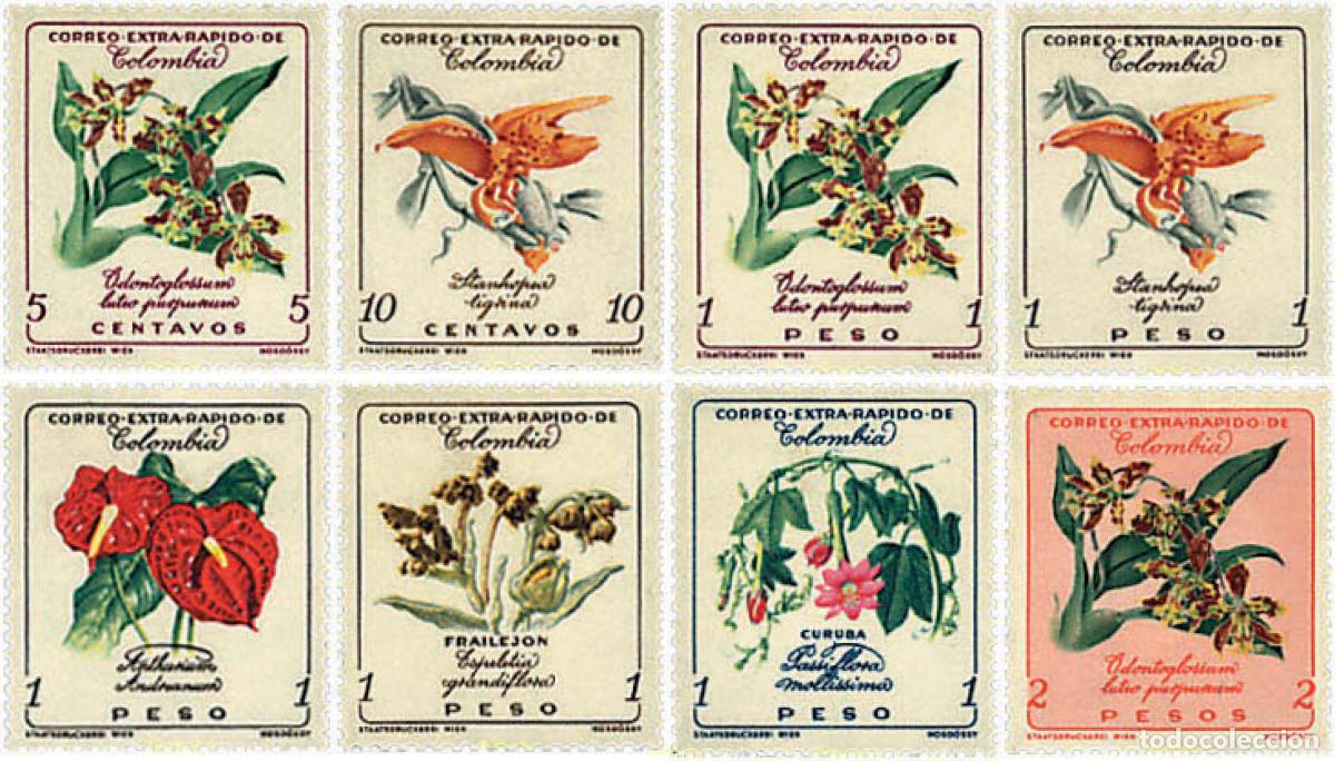 Sellos: 647373 MNH COLOMBIA 1960 FLORES