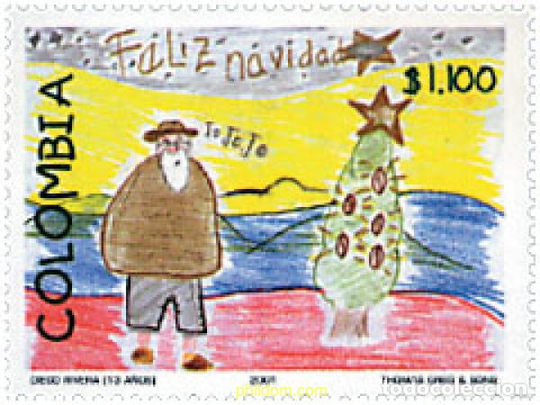 Sellos: 143261 MNH COLOMBIA 2001 NAVIDAD