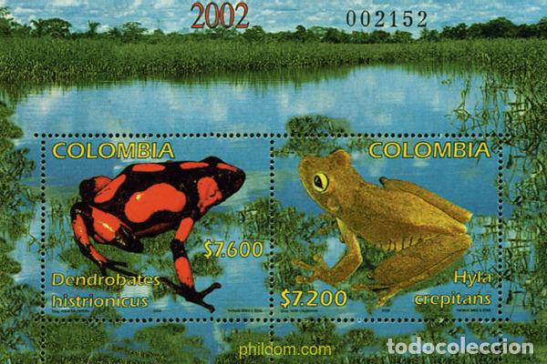 Sellos: 138337 MNH COLOMBIA 2002 RANAS