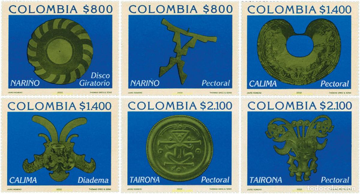 Sellos: 138330 MNH COLOMBIA 2002 ARTE PRECOLOMBINO