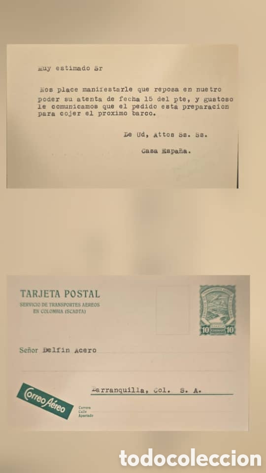 Sellos: CA)Colombia.Circa1921 - 1923 (SCADTA operating period in the 1920s and 1930s) Postal History / Air M