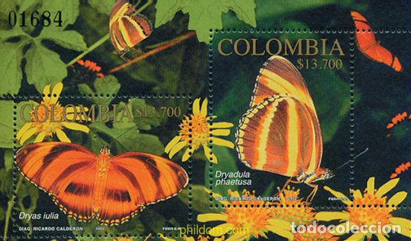 Selos: 115047 MNH COLOMBIA 2002 MARIPOSAS