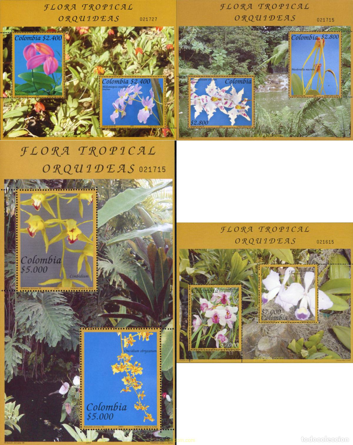 Sellos: 132207 MNH COLOMBIA 2003 ORQUIDEAS