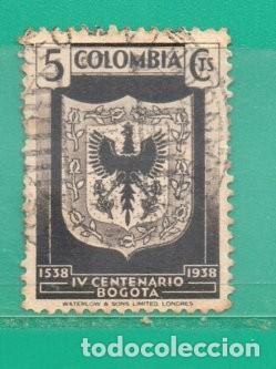 Sellos: Colombia 1938 YT 315 Usado TT(Tem&aacute;tica): Escudos, Aguilas